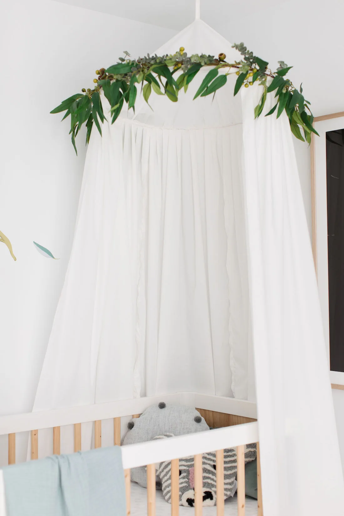 Nursery DIY canopy in Australian inspired nursery