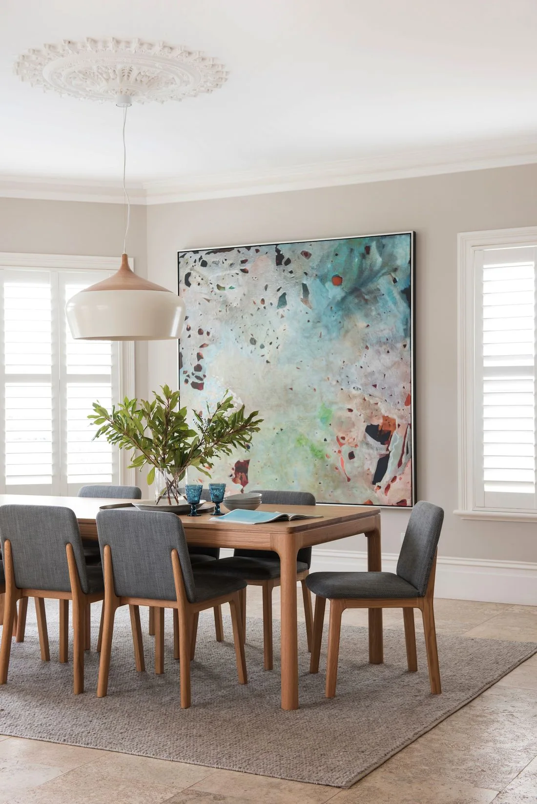 Berkley Interiors_Swanbourne_dining room featuring ceiling