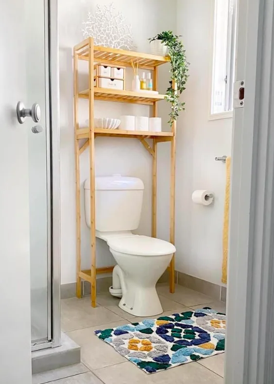 Storage over toilet using Kmart organisation