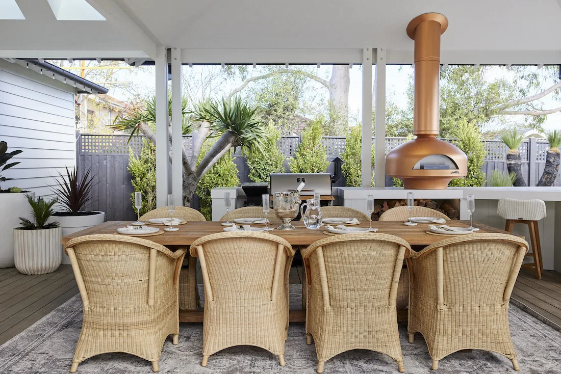 Hamptons style outdoor kitchen