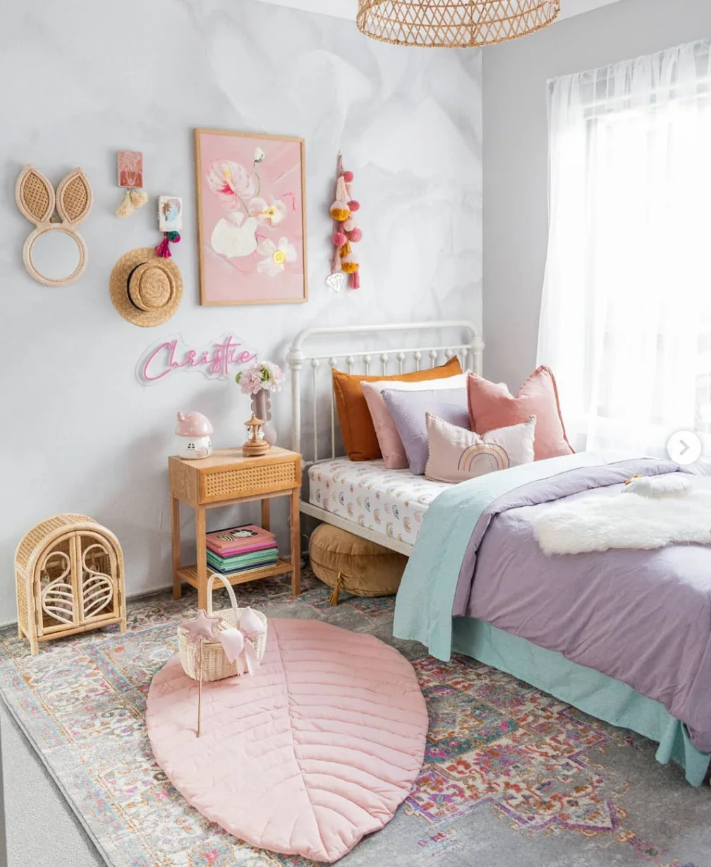 Colourful girls bedroom