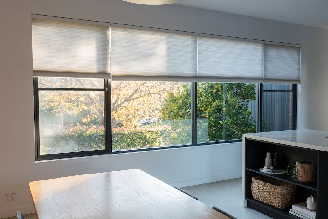 Honeycomb blinds before