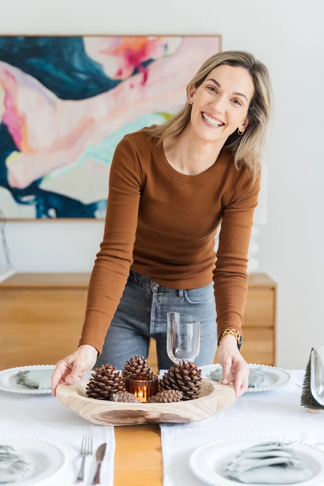 Make an earthy Christmas centrepiece