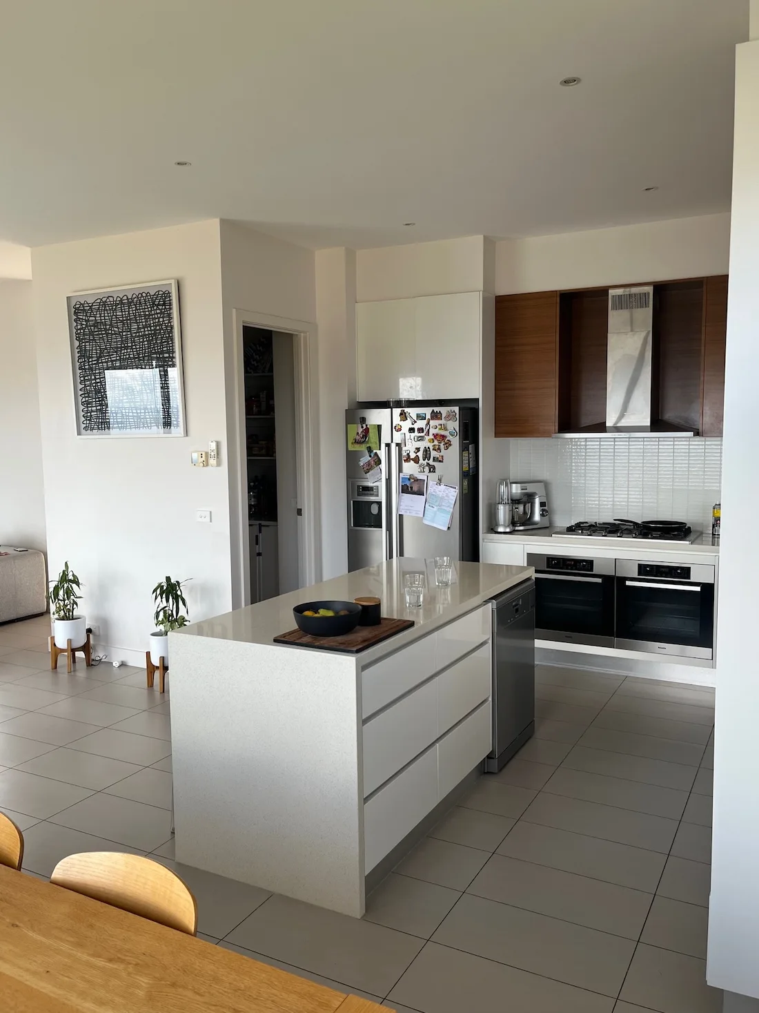 Typical 2000s kitchen before the makeover in this Mount Martha home renovation