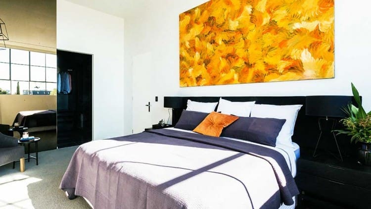 The Block Glasshouse Max and Karstan master bedroom