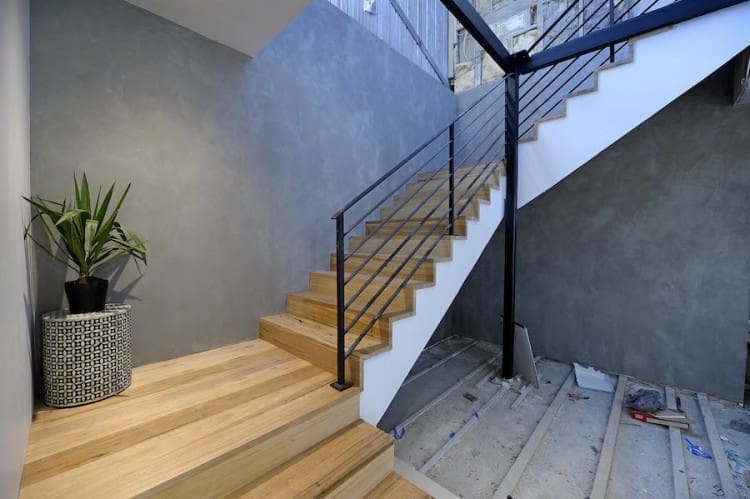 Chris and Jenna staircase the block
