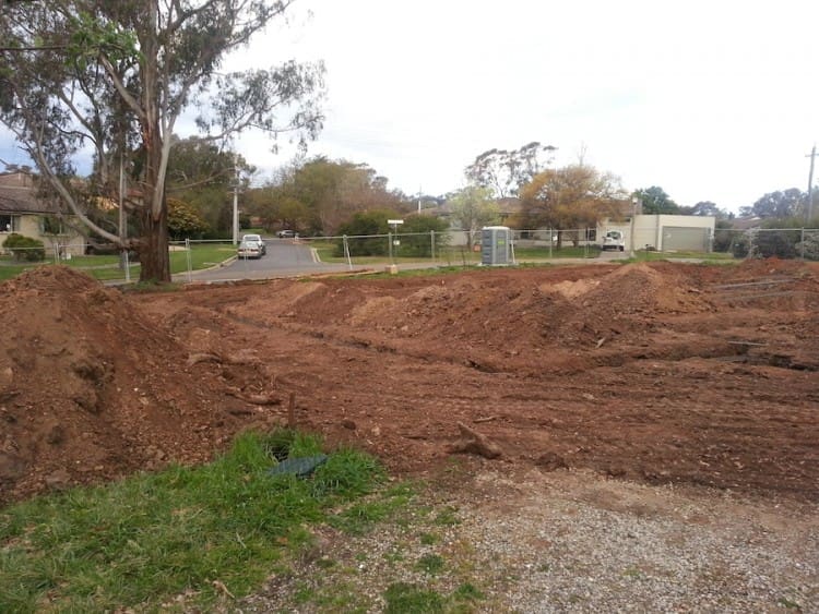 House footings dug construction update