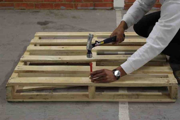 Hole punch nails on front side