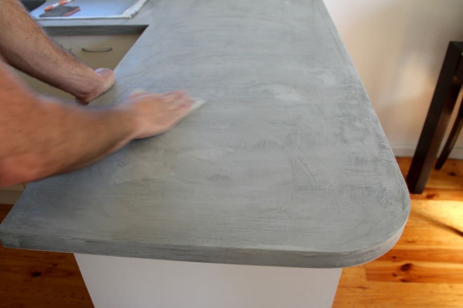 concrete over laminate countertops diy