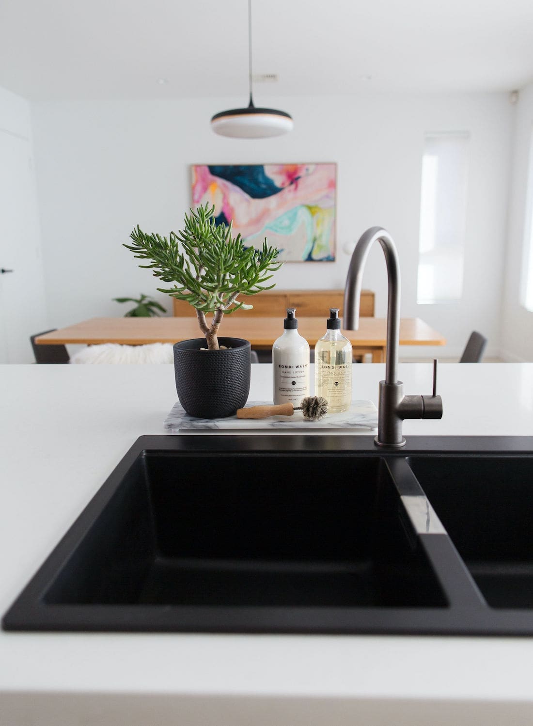 Marble trivet sink styling