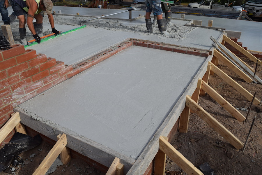 Construction update 5: Pouring the concrete slab, follow Style Curator