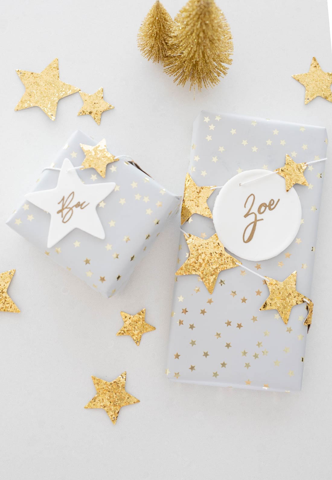 Special way to wrap gifts using DIY Christmas clay ornament