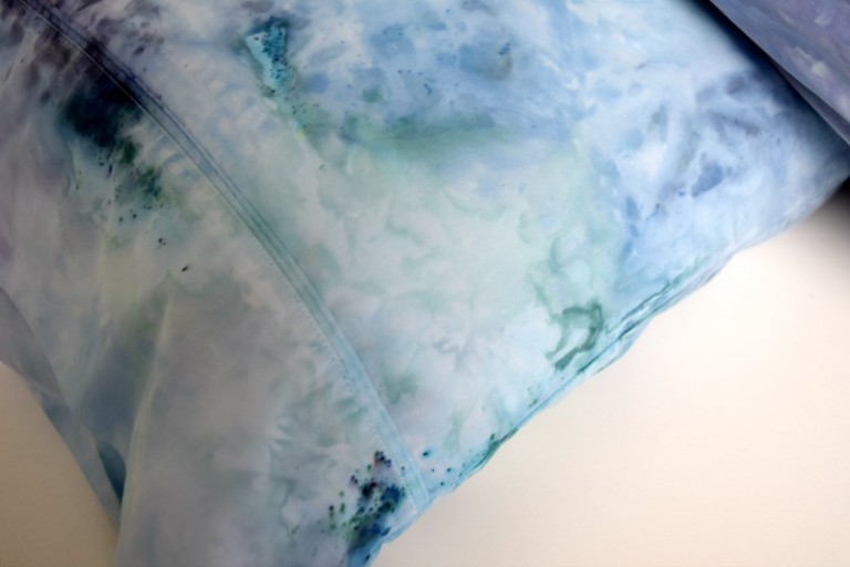 DIY ice dye pillow cases