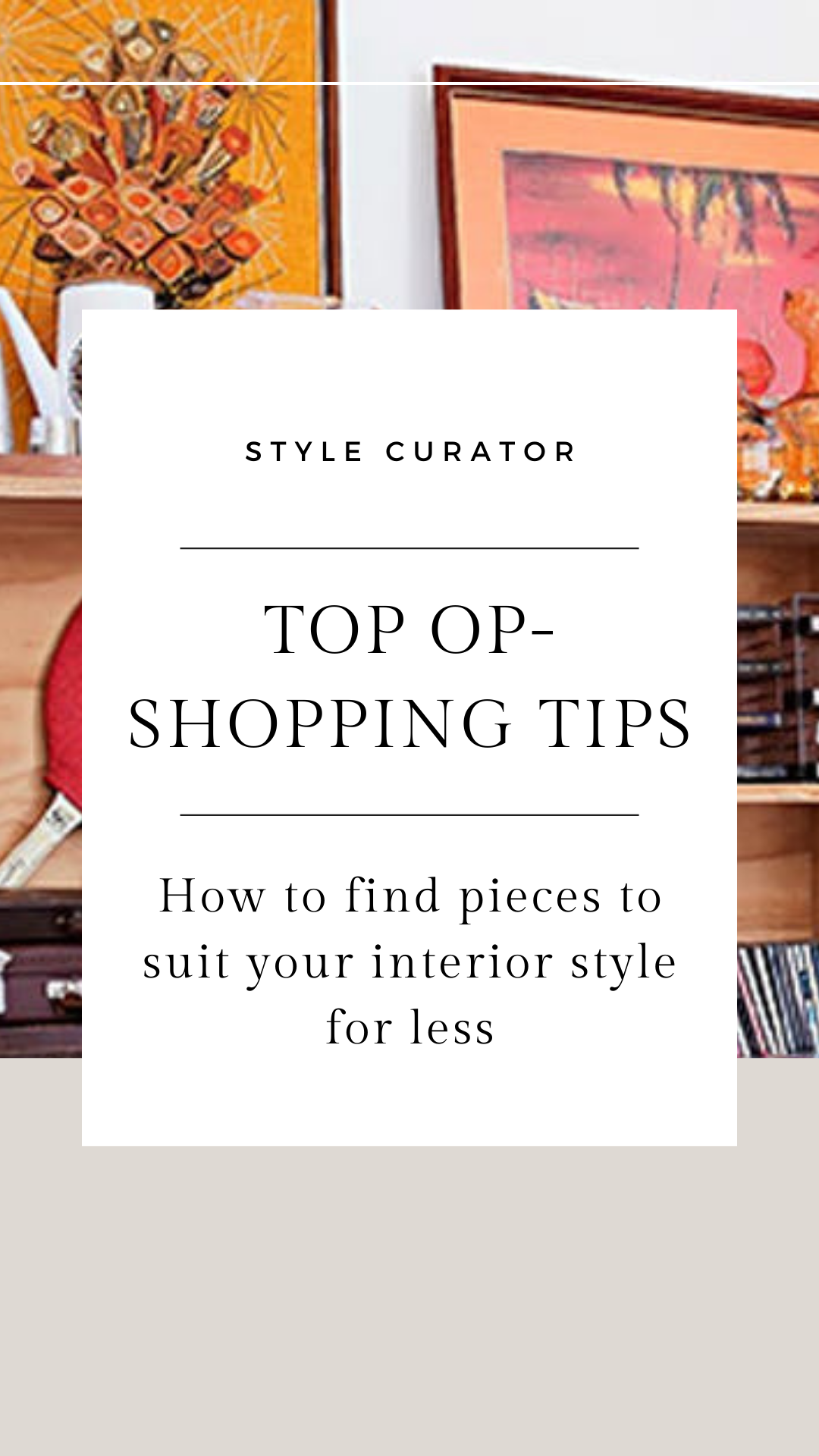 Top op shopping tips