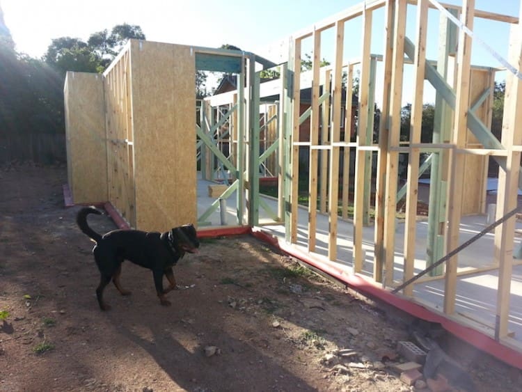 Second dwelling entry frames and trusses