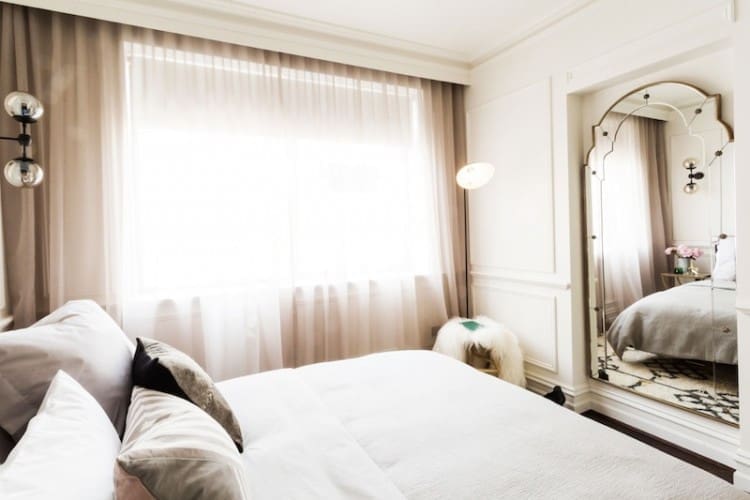 Matt and Kim window treatment Bedroom room reveals