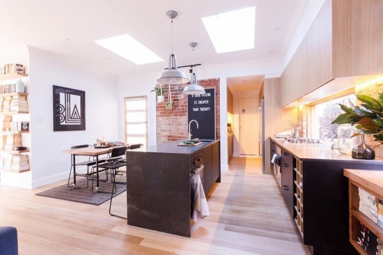 Industrial dining and kitchen