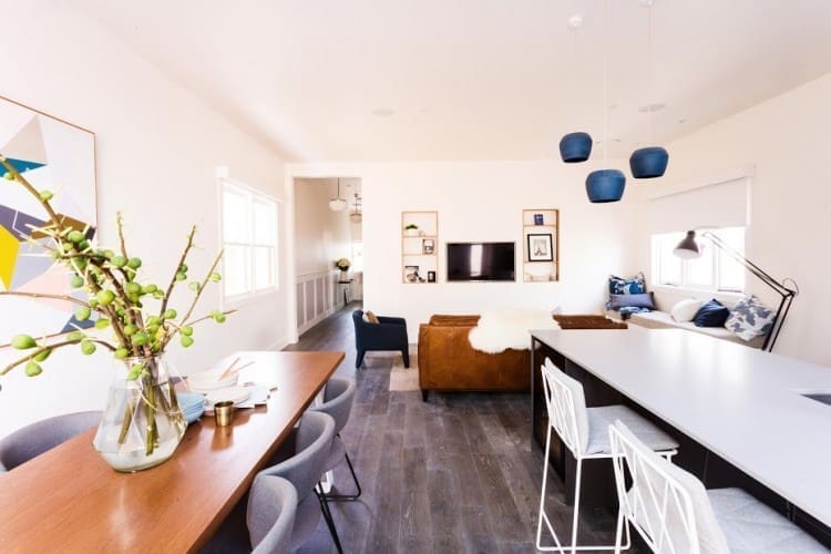 Living room from dining