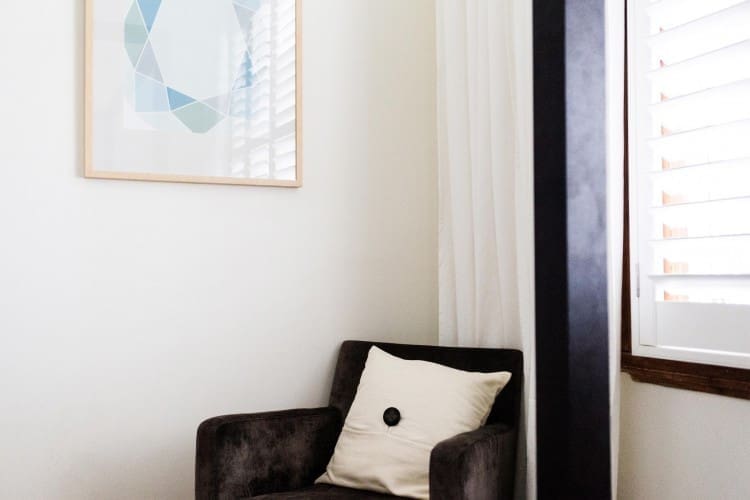 Armchair and artwork