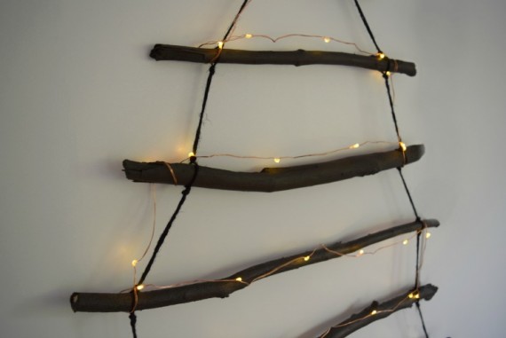 DIY branch Christmas tree l Christmas tree wall hanging