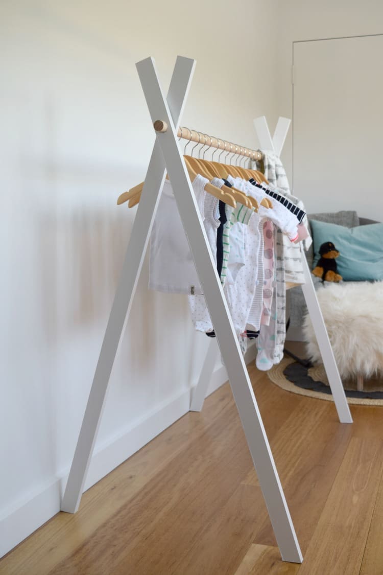 Kids teepee clothing rack