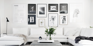 White Scandinavian living room