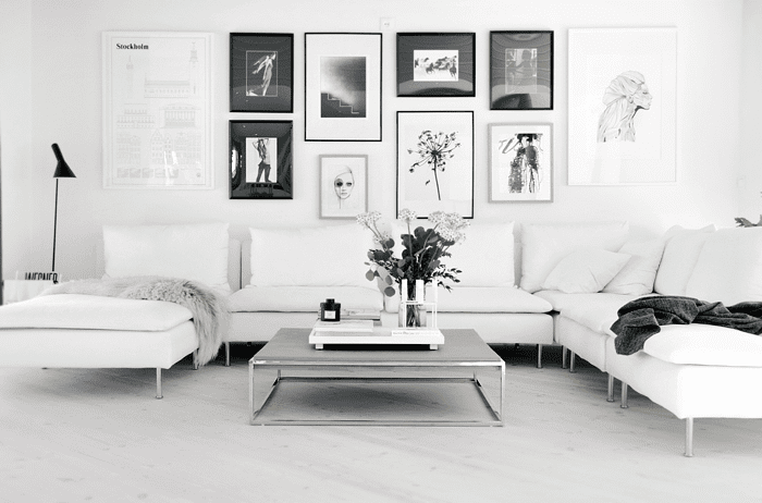 White Scandinavian living room