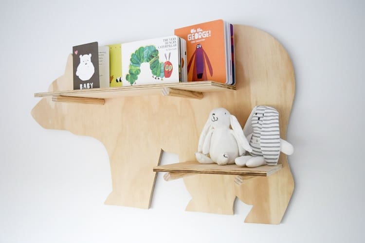 Finished bear shelf