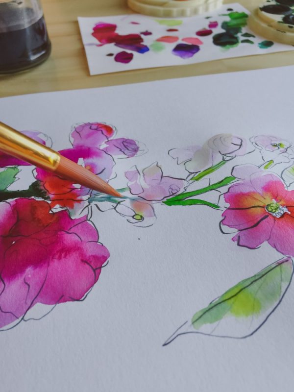 DIY watercolour floral artwork | Free floral printable
