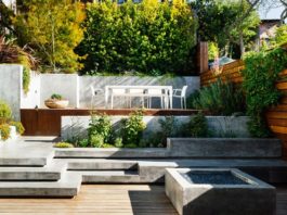 Split level outdoor area