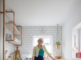 Maxine in her finished kitchen