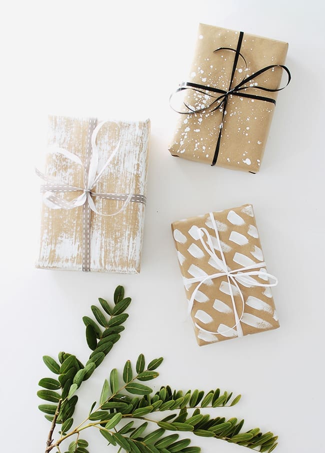 Paint effect gift wrap