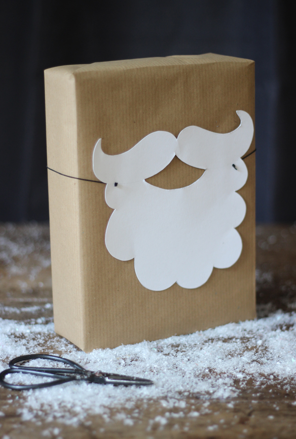 Santa beard gift wrap