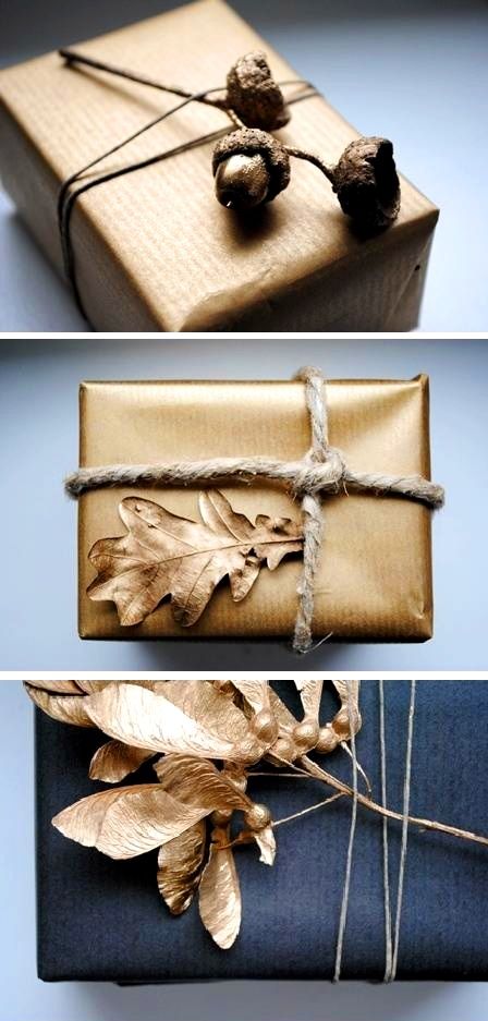 Gold gift wrapping