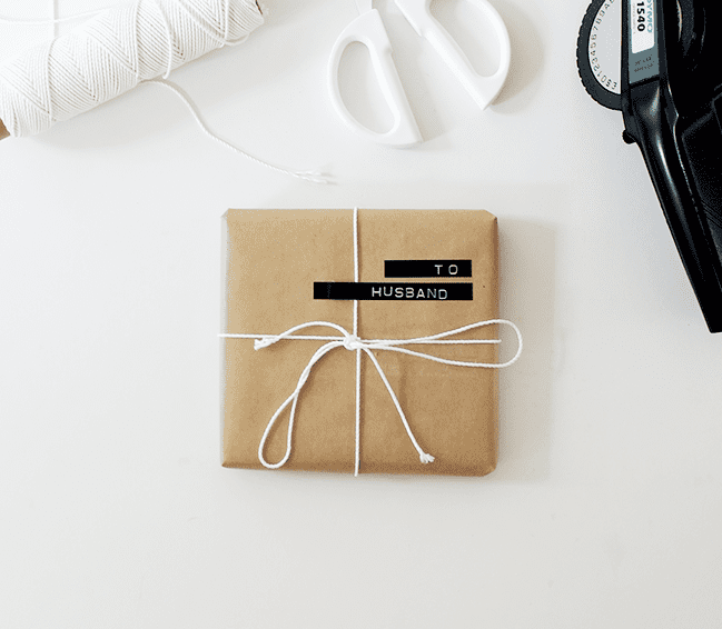 Label gift wrap