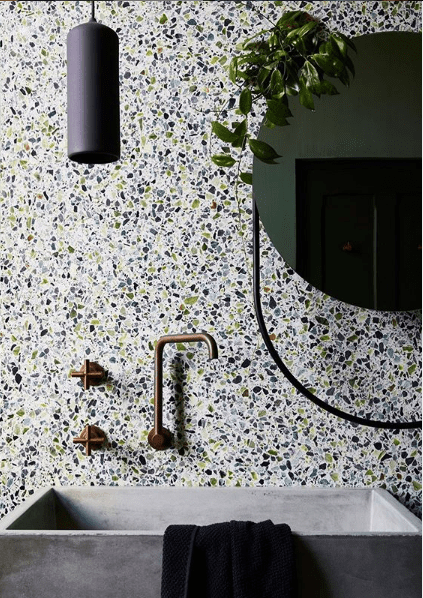 Green terrazzo