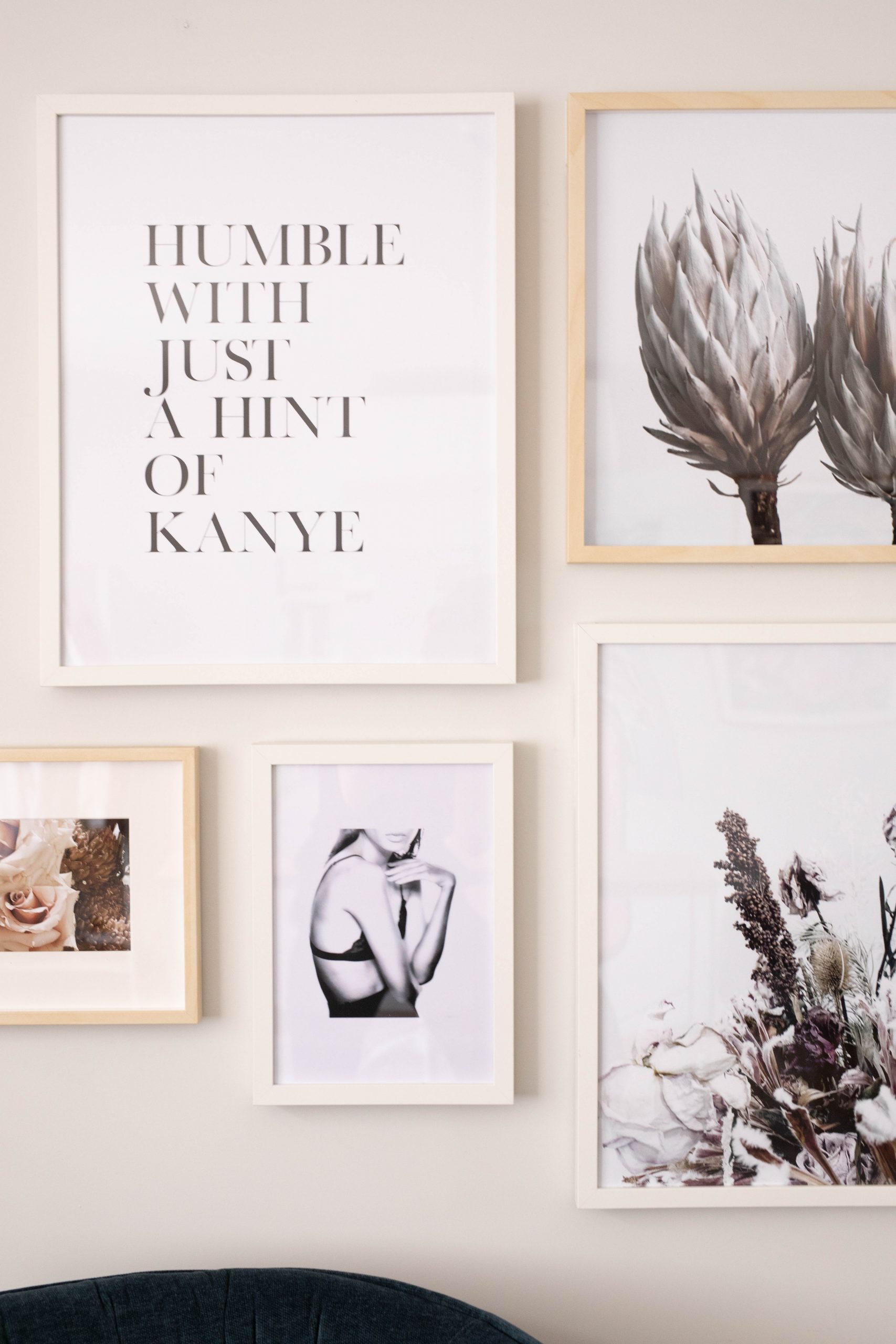 Frame details in a perfect gallery wall