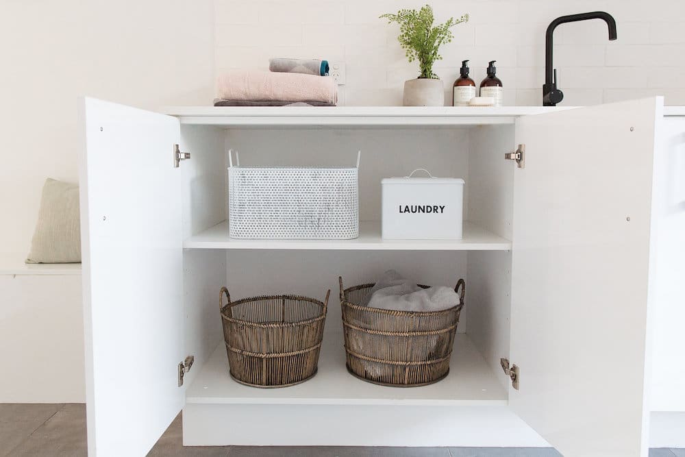 Inside cupboards