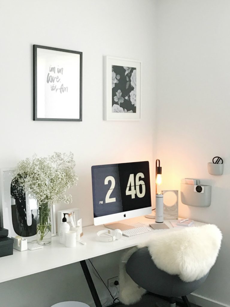 White on white office styling and where to shop the look | Style Curator