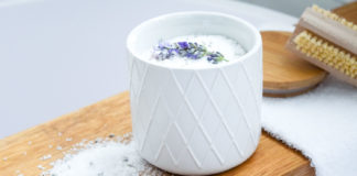 Beautiful lavender bath salts