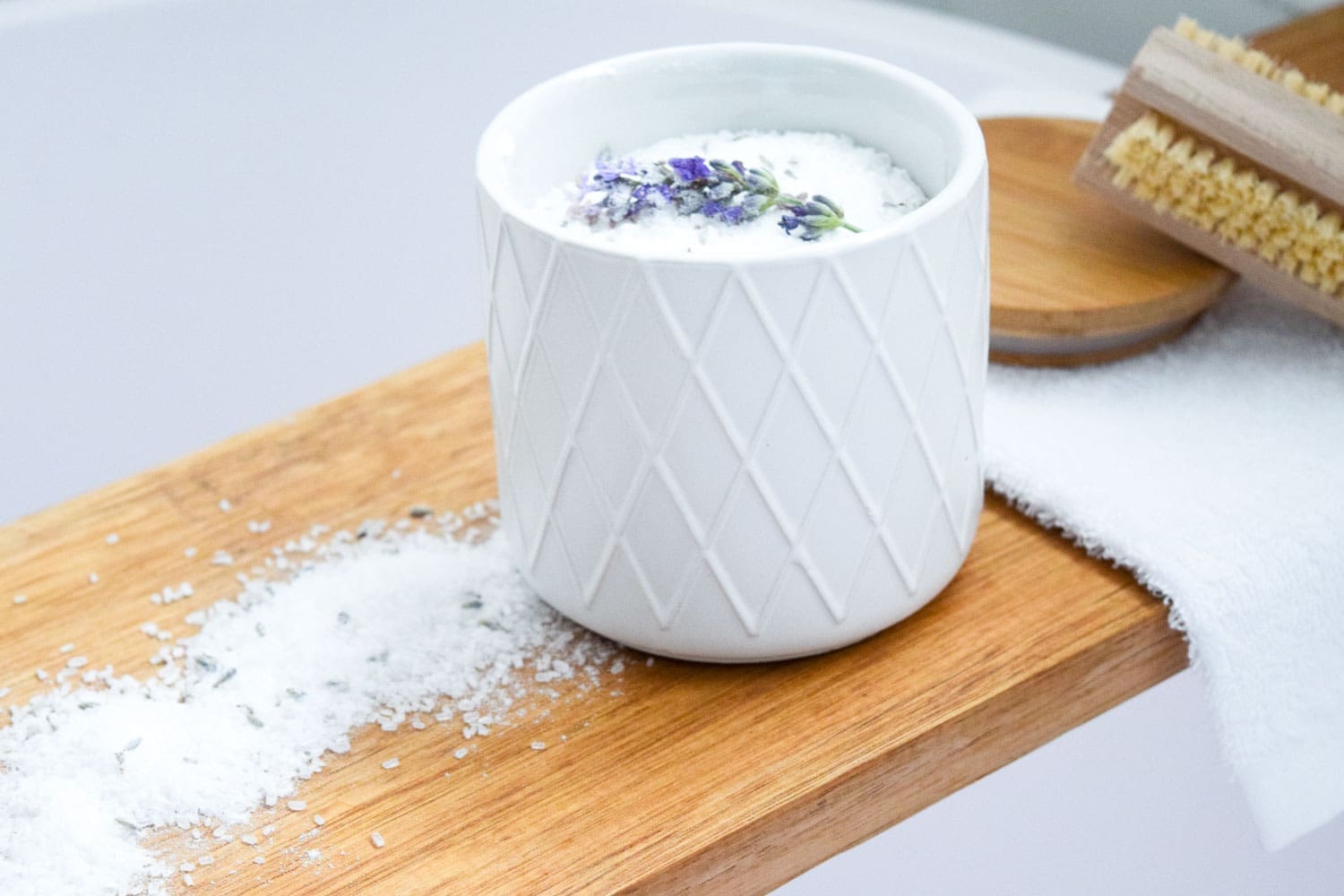 Beautiful lavender bath salts