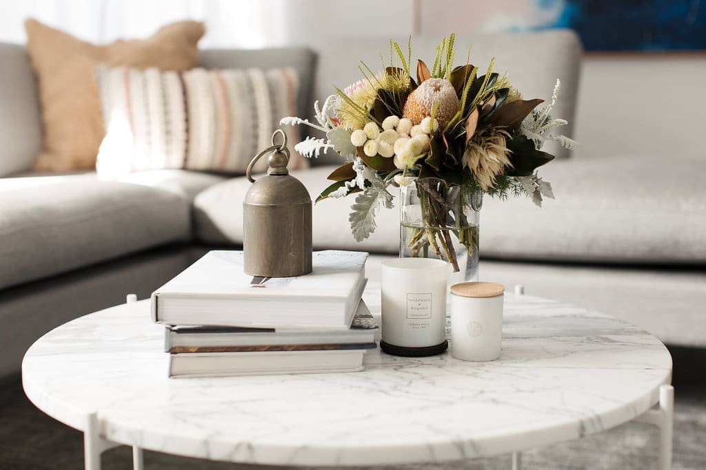 styling marble coffee table