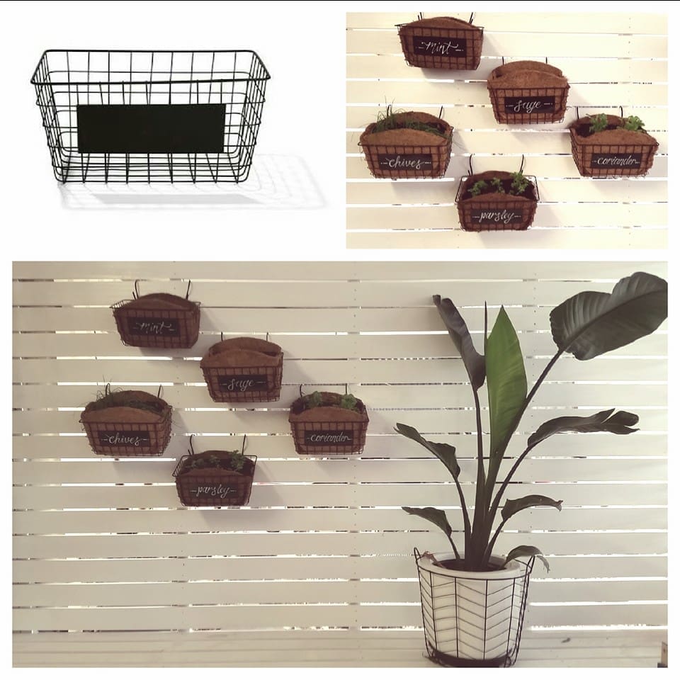 Herb garden baskets Kmart hacks