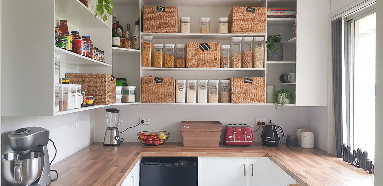 Kmart pantry items, flip lock lid container and stackable containers.