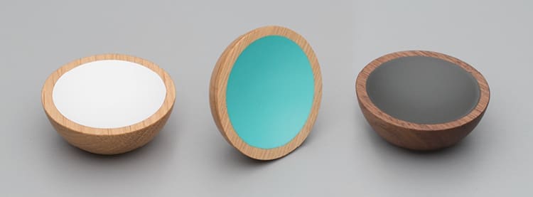 Colourful timber knobs