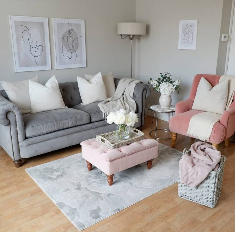 Blush Pink And Grey Living Room How To Pull Off The Look