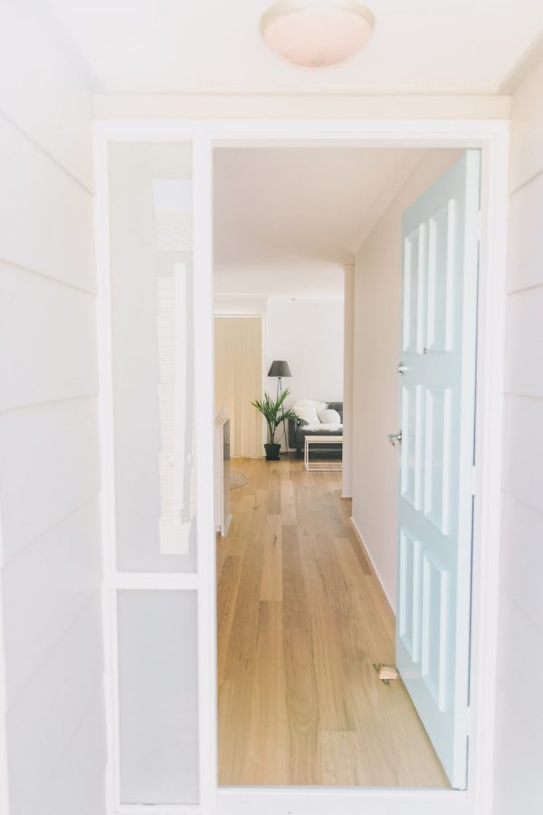 Bonnie's flooring before and after: Old carpet replaced with timber