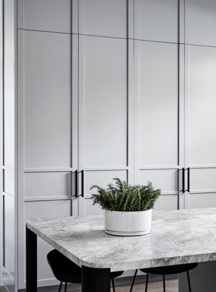 Grey kitchen cabinetry