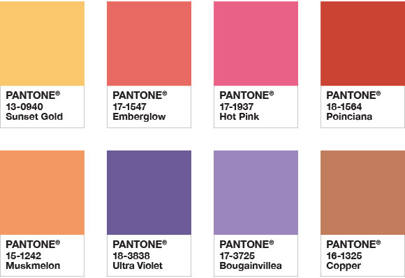 Desert sunset colour palette including Ultra Violet