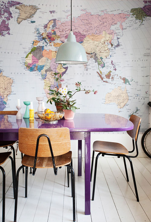 Purple Ultra Violet painted dining table
